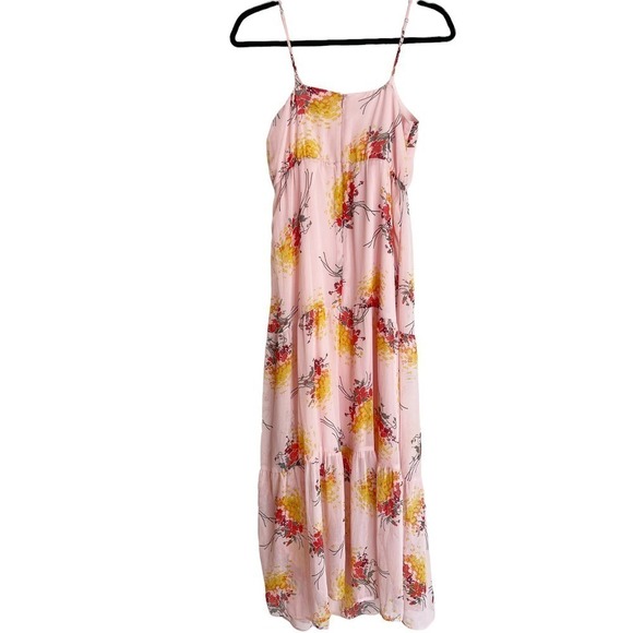 J. Crew Pink Sunburst Mercantile Tiered Bouquet Floral Maxi Short Casual Dress 2 - Picture 15 of 15